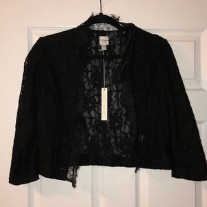 NWT LC Lauren Conrad cropped lace jacket